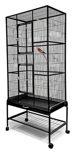 Vogelkäfigbird -Käfig/Vogelkäfer Vogelkäfig Zuchtkäfig Großer Vogelkäfig Zuchtpaarungspapagei Cage for Budgie Aviary Canary mit Rädern Vogelkäfig -Papageien von MEMEM