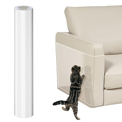 Kratzschutz Sofa Katze, 30cm x 300cm Katzen Kratzschutz Katze Kratzschutzfolie Transparent Sofa Kratzschutz Pad, Anti Kratz Folie für Katzen (30 cm x 300 cm) von MENAYODA