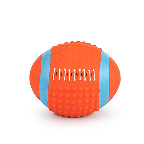 Rugby Kleiner Hund Haustier Spielzeug Volleyball Fußball Hundespielzeug Baumwollfüllung Latex Presse Sound Ball Haustier Quietschen Spielzeug von MENGDIYAQIAN