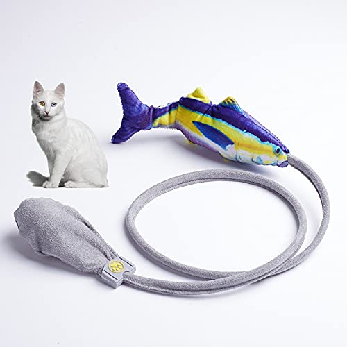 MENGHONGLLI Creative Funny Cat Toy Simulation Fish Cat Toy Interactive Plush Airbag Toy von MENGHONGLLI