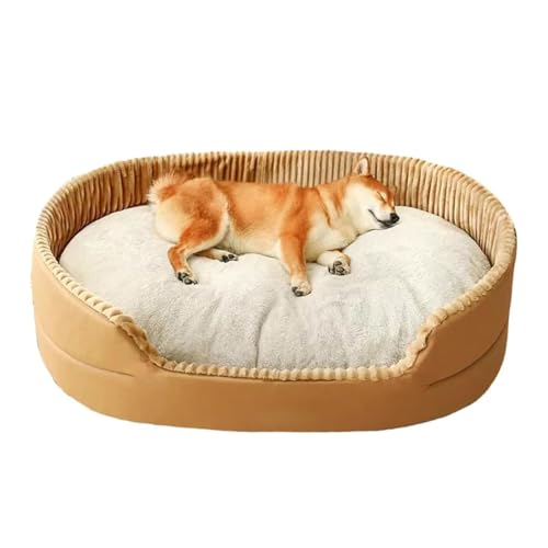 MEOYCHB Orthopädisches Hundebett Wasserdichtes Großes Hundebett, Waschbar,Für Große,Mittelgroße Und Kleine Hunderassen,Weiche Haustierbettmatte(Size:Large 110cmx70cm,Color:Curry) von MEOYCHB