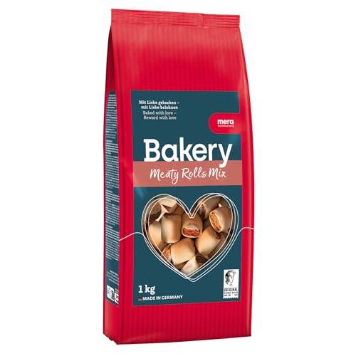 MERA Bakery Meaty Rolls Mix (1kg), Hundeleckerli für Training oder als Snack, Leckereien für Hunde aus natürlichen Zutaten, schonend gebackene Hundekekse von MERA