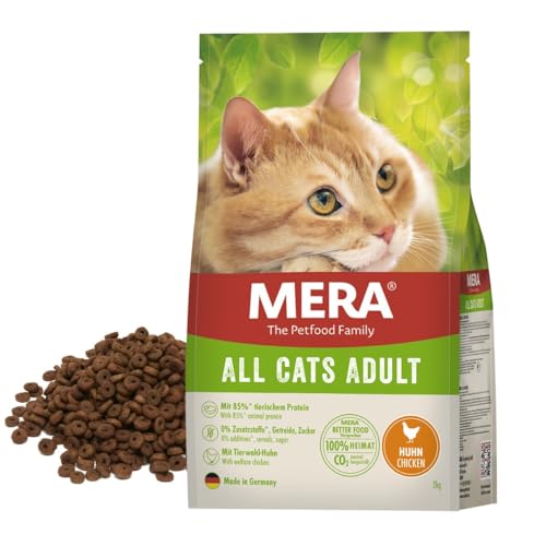 MERA Cats Huhn (10kg), Katzenfutter trocken für ausgewachsene Katzen, getreidefrei & nachhaltig, mit hohem Fleischanteil von MERA