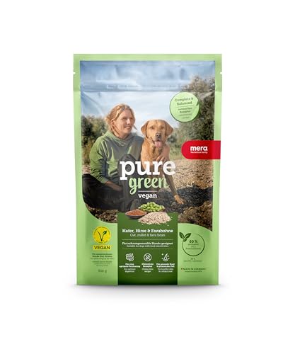 MERA Pure Green Adult (300g) | veganes Hundefutter mit Hafer, Hirse und Favabohne | Sensitive Alleinfutter für ausgewachsene Hunde | gesund & nachhaltig von MERA