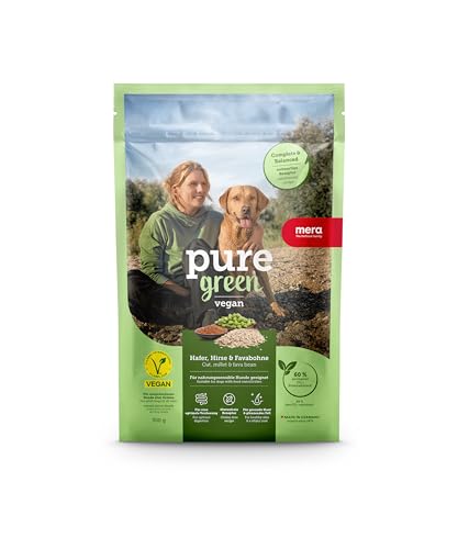 MERA pure green Adult vegan 300g Probe| Veganes Hundefutter mit Hafer, Hirse und Favabohne| Trockenfutter für nahrungssensible Hunde| gesund & nachhaltig von MERA