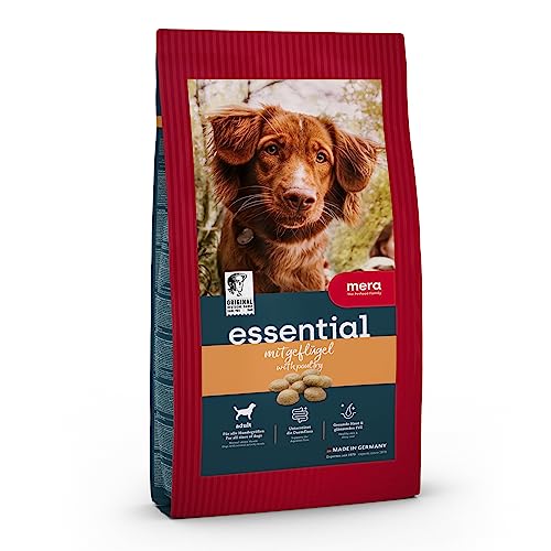 mera essential Geflügel Hundefutter für ausgewachsene normal aktive Hunde, Trockenfutter 12,5kg von MERA