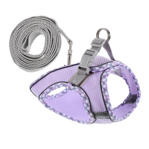 1 Satz Katzenleinenweste Hundeleine hundegurt katzenhalsband Schleife Hundehalsband hundegeschir katzenklo Geschirr Weste für Haustiere Haustierzubehör Hundeweste Polyester Violett MERRYHAPY von MERRYHAPY