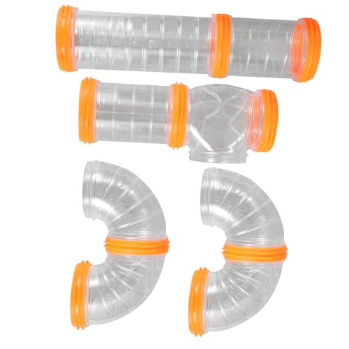 MERRYHAPY Hamster Tube Kit Rattenspielzeug Meerschweinchen Tunnel Zubehör Robuster erweiterbarer Kunststoffkäfig von MERRYHAPY