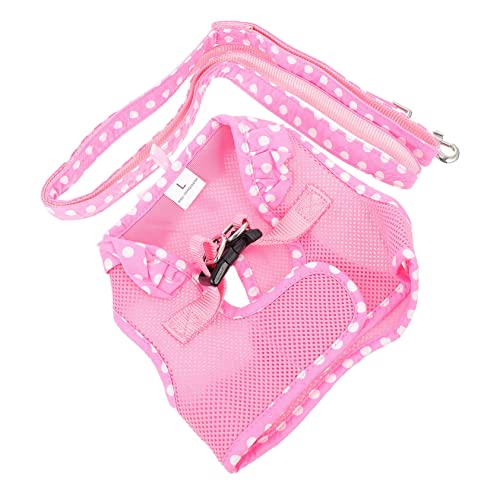 MERRYHAPY 1 Satz Haustierleine pet Supplies haustierbedarf Dog Clothes Hundeweste Leine Kleidung an der Leine für Haustiere Welpengeschirr entzückendes Hundekostüm Hund Katze Leine Netz Rosa von MERRYHAPY