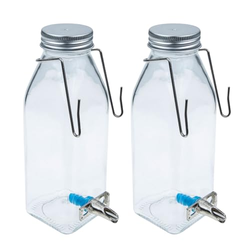 MERRYHAPY Wasserflasche Für Häschen 350 Ml Wasserspender Für Haustiere Auslaufsicher Zum Aufhängen Futterspender Für Haustiere Wasserflasche Für Käfige von MERRYHAPY