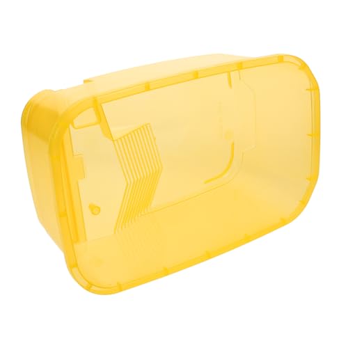 MERRYHAPY 1 Set-Box Schildkrötenbecken Fall Für Schildkröten Transparenter Reptilienkäfig Kleiner Schlangenzuchtbehälter Reptilienbecken Zuchtbecken Für Aquarien Reptichip Plastik Yellow von MERRYHAPY