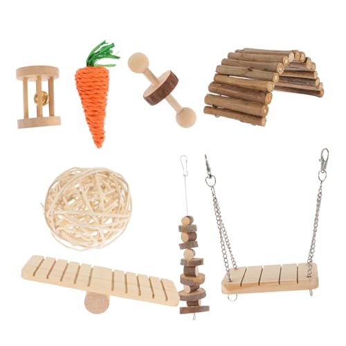 MERRYHAPY Langlebige Hamsterschaukel Teeterboard Holzspielset Kletterleiter für das Gesundheitsglück Kleiner Haustiere von MERRYHAPY