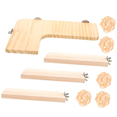 MERRYHAPY 10 Stücke Set Von Holz Plattform Papagei Klettern Bord Pet Springen Stehen Für Hamster von MERRYHAPY