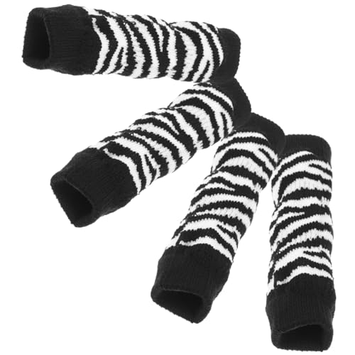 MERRYHAPY 1 Set Hundesocken Haustier Zebra Elastische Socken Für Hund Zebra Hundeknieschützer Beinlinge Für Hunde Verschleißfeste Baumwollsocken Wiederverwendbare Welpenbeinschützer von MERRYHAPY