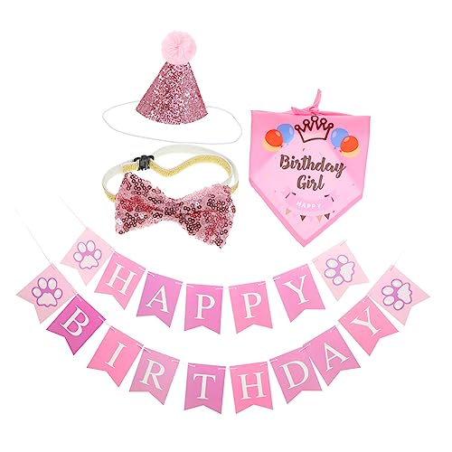 MERRYHAPY 1 Set Katzen Geburtstags Outfit Katzen Zubehör Geburtstagsparty Dekoration Haustier Geburtstagsparty Hut Hunde Geburtstagshut Happy Birthday Dekoration Katzen von MERRYHAPY