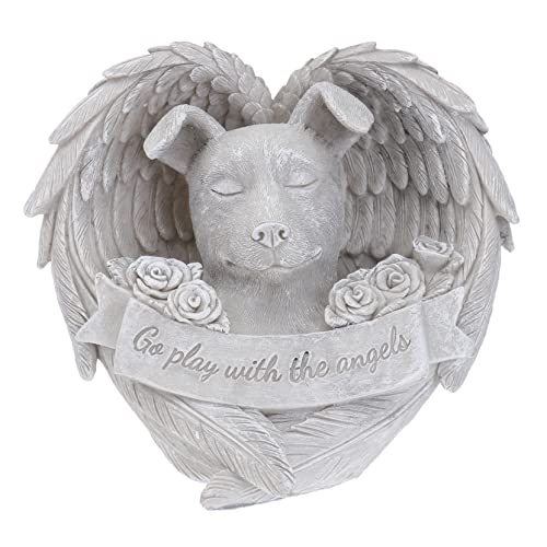 MERRYHAPY 1 Stück Haustier Hund Memorial Stones Angel Dog Tranavement Haustiere Grab Tribute Statue von MERRYHAPY