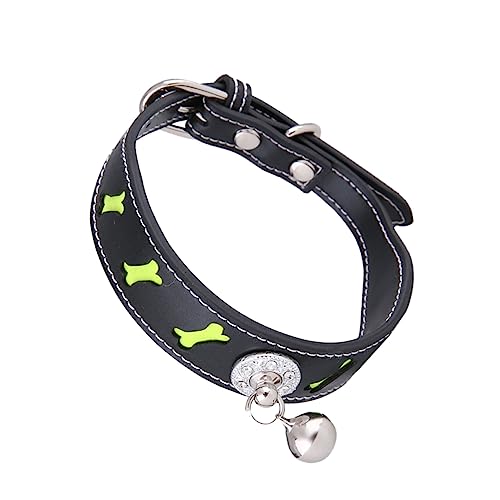 MERRYHAPY 1 Stück Haustierhalsband Für Hunde Haustierhalsband Pu Haustierhalsband Mit Glocke Hundehalsband von MERRYHAPY