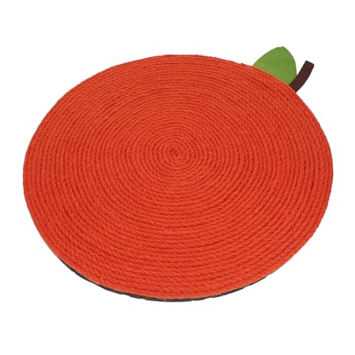 MERRYHAPY Kratzbrett in Cartoon-Orange-Form Katzenkratzbrett Katzenspielzeug Matte rund oval wiederverwendbar für Katzen von MERRYHAPY