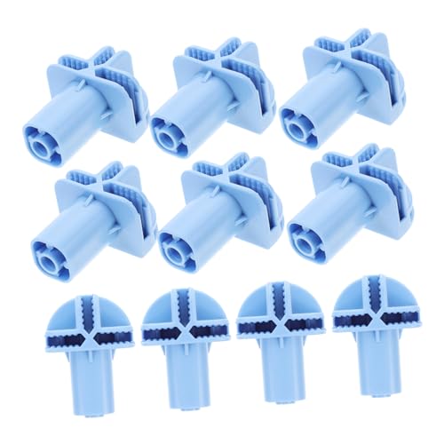 MERRYHAPY 10Pcs Vogelkäfig Caster Accessoires Kunststoffkäfig Ersatzradanschlüsse Kleine Schwenkradadapter Rollen Caster Sockel Ärmel Himmelblau von MERRYHAPY