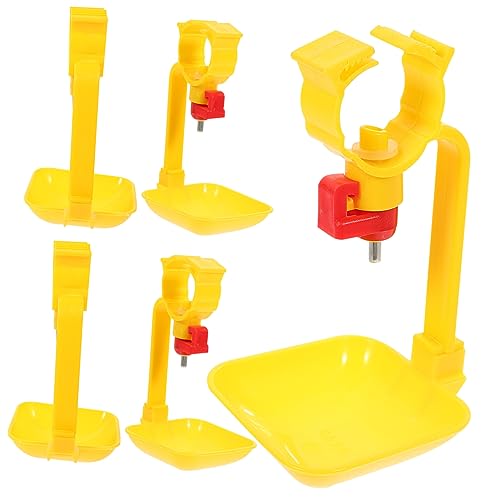 MERRYHAPY 10St Hühnerbecher Automatische Tränke für Hühner Hühnertrinker Huhn geflügel tränke Geflügeltränke Wassergläser Tränkenäpfe für Geflügel Trinkbecher für Enten Plastik Orange von MERRYHAPY