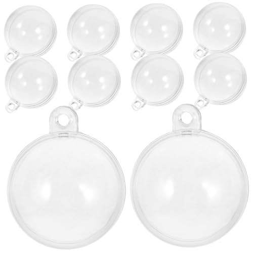 MERRYHAPY 10st Fischbecken Schwimmen Befüllbare Zierkugeln Weihnachtsparty-anhänger Befüllbarer Ornamentball Durchsichtige Plastikornamente Dekoration Für Weihnachtsfeiern Partyschmuck PVC von MERRYHAPY