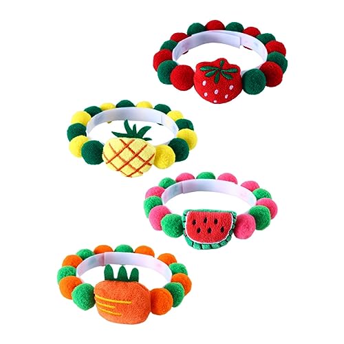 MERRYHAPY 12 STK Obsthalsband für Haustiere Ananas-Halskette handgestricktes Haustierhalsband geldgeschenke Weihnachten weihachtsgeschenk Kragen mit Fruchtbällchen-Design Katzenhalsband von MERRYHAPY