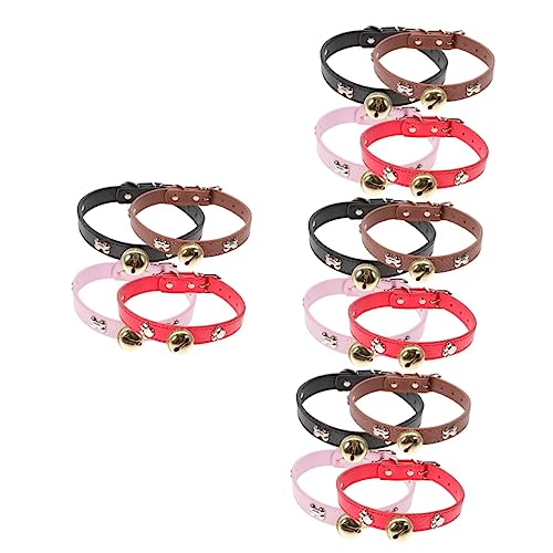 MERRYHAPY 16 STK Ziegenhalsband Welpenhalsbänder Abreißbares Hundehalsband Kummet Kragen Mit Glöckchen Welpen Liefert Schafhalter Kuhhalsglocke Vieh Zubehör Kuhhalsbänder Schafhalsbänder Pu von MERRYHAPY