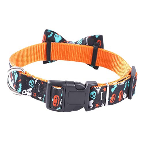 MERRYHAPY 1Stk Haustierhalsband Halloween Dekoration Halloween-Dekoration Katzenfliege Halloween-Haustier-Schnallenhalsband Halloween-Hundehalsband Hundehalsband für Halloween Stoff Black von MERRYHAPY