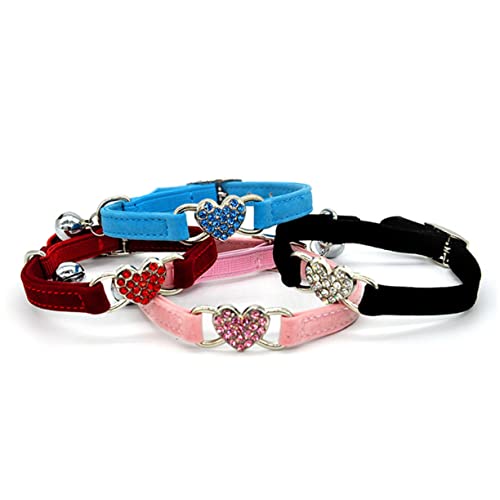 MERRYHAPY 1Stk Katzenkette aus Strass abbrechbare katzenhalsbänder für Kätzchen-Kragen Kätzchenbedarf Welpenhalsband katzengeschenke Katzenhalsband Rosa von MERRYHAPY