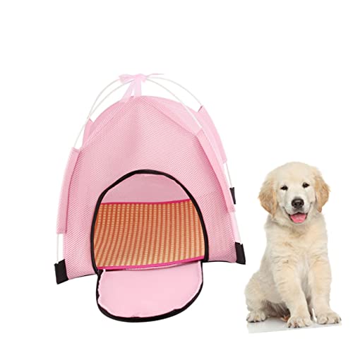 MERRYHAPY 1Stk Tragbares Outdoor-Haustierzelt Zelte Zubehör für Haustierbetten Tipi pet Supplies haustierbedarf Hundehütte regenfestes kleines Haustierzelt Faltbares Haustierzelt Rosa von MERRYHAPY