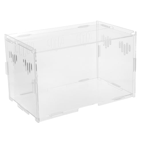 MERRYHAPY 1pc Aquarium Fisch Züchter Box Montiert Acryl Reptil Fütterung Wanne 25x15x15 von MERRYHAPY