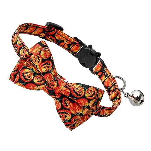 MERRYHAPY Haustierhalsband Für Halloween Kürbis- -Halsband Fliege Für Festliche Haustierkostüme von MERRYHAPY