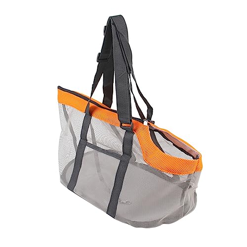 MERRYHAPY 1stk Haustier Handtasche Netztaschen Für Die Reise Reisetasche Tragetasche Für Welpen Mesh-Haustier Kaninchen Tragetasche Katzentransporter Reise Haustier Aluminiumlegierung Orange von MERRYHAPY