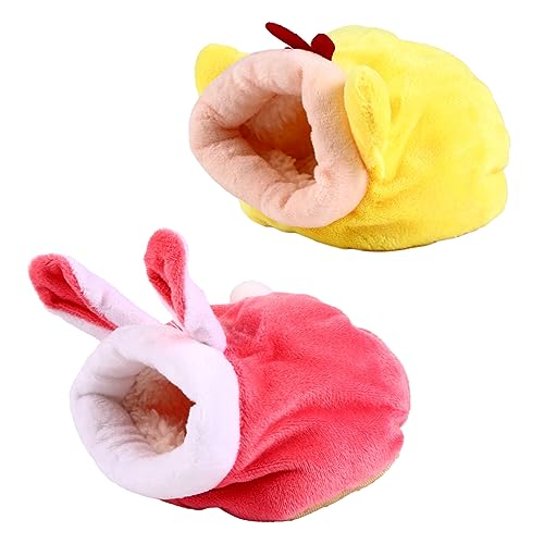 MERRYHAPY 2Pcs Gemütliche Warme Nest Set für Hamster Meerschweinchen Bett Winter Tier Shelter von MERRYHAPY