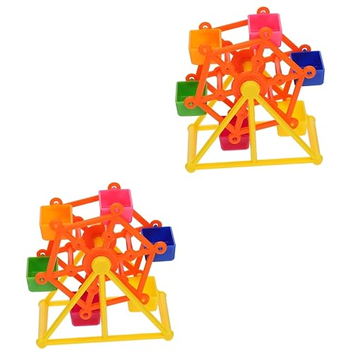 MERRYHAPY 2 STK Papagei Spielzeug Vogelhäuschen Spielzeug Vogel Fütterer Bird Toys papageienspielzeug tischdeko vogelfutter Futterspender für Vögel Haustier Spielzeug Plastik Colorful von MERRYHAPY