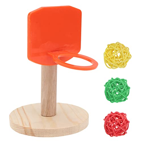 MERRYHAPY 2 Sätze Spielzeug Zum Schießen Von Vögeln Vogelzubehör Desktop-Spielzeug Mit Papageien-Trick Stapelspielzeug Vogel Ball Spielzeug Birdie-Basketball-vogelspielzeug Haustier Hölzern von MERRYHAPY