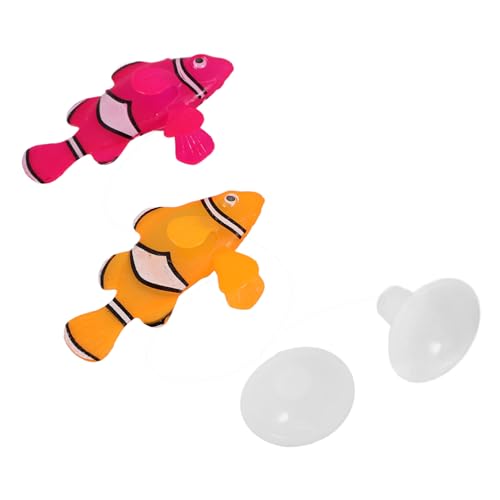 MERRYHAPY Silikon-Aquarium-Ornamente Set Mit Schwimmenden Aquarium-Ornamenten Künstliche Fische Für Die Dekoration des Aquariums von MERRYHAPY