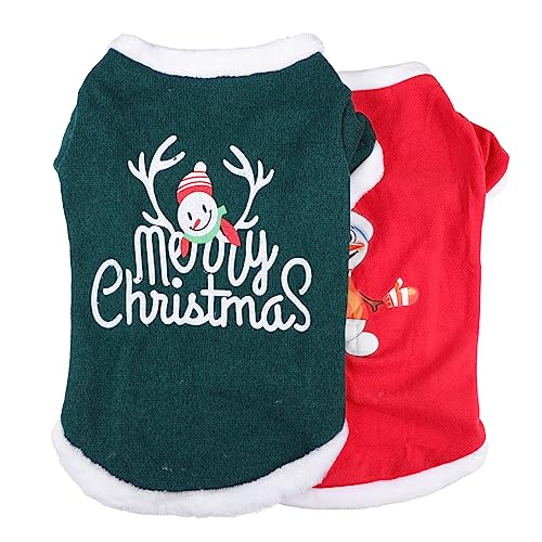 MERRYHAPY 2 Stück Haustierpullover Für Hunde Lustige Kleidung Weihnachten Lustige Haustierkleidung Haustierkostüm Haustier Weihnachtskostüm Heimtierbedarf Heimtierbedarf von MERRYHAPY