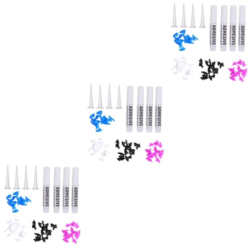 MERRYHAPY 240 STK Nagelset für Haustiere Hutschutz Kätzchen Nagelkappen Katzen krallenschutz Katzen krallenkappen Nagelkleber für Katzen Krallenabdeckungen für Haustiere Kieselgel Colorful von MERRYHAPY