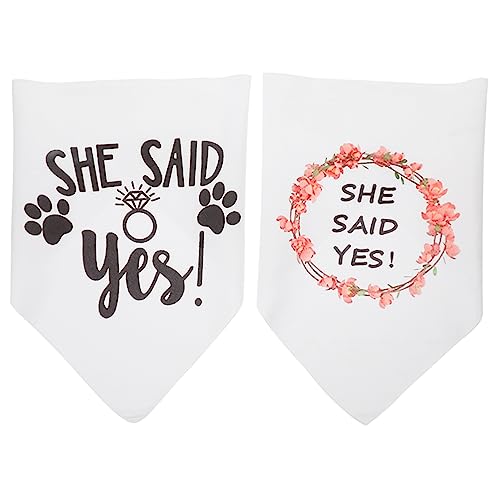 MERRYHAPY 2St Dreieckstuch für Haustiere Bandana-Kragen für Welpen Hundehalsbänder Hundezubehör pet Supplies Dog Bandana Dreieckstuch für Hunde tragbarer Hundeschal Polyester Weiß von MERRYHAPY