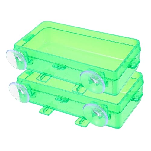 MERRYHAPY Saugnapf Reptilien Feeder 2PCs Zucht Box Lebensmittel Wasser Gericht Einfach zu Reinigen Reptil Liefert von MERRYHAPY