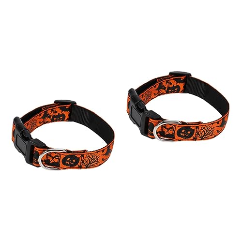 MERRYHAPY 2St Halloween-Halsband für Hunde Halloween-Katzenhalsbänder Halsband für Welpen verstellbare Welpenhalsbänder für Streu Halloween-Hundehalsband Halloween-Halsband für Haustiere von MERRYHAPY