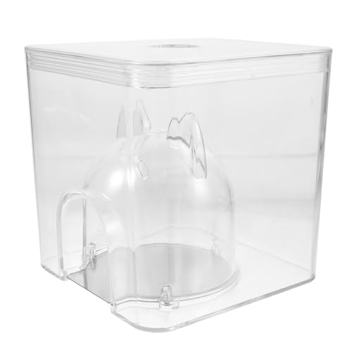 MERRYHAPY 2St Hamsterkühlhaus Behälter für Hamsterbäder Sommer Hamsterhaus Hamster versteck kühlmatte Hamster Haustier-Sommer-Accessoire Sommerversteck für Hamster Aluminium Transparent von MERRYHAPY