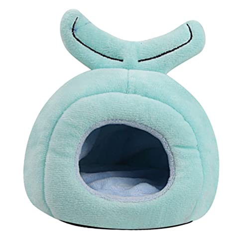 MERRYHAPY 2St Hamsternest kanninchenhäuser kaninchenhäuser kuschelhöhle haustierbett Hängematte für Kuscheltiere Nesthaus für Hamster Hamster-Plüsch-Versteck Hamster warmes Fussel Blue von MERRYHAPY