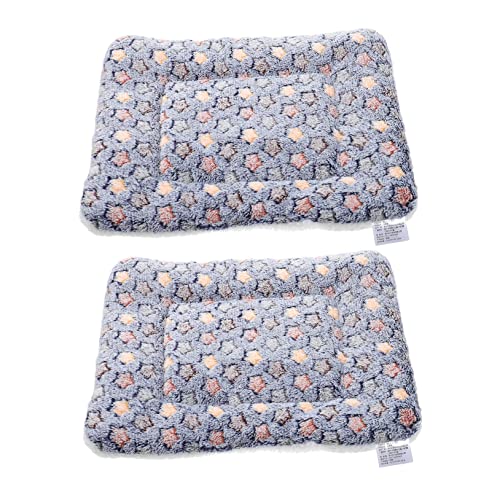 MERRYHAPY 2St Haustiermatte Welpenunterlagen Kätzchen Schlafunterlage Plüschhundebett Fleecedecke Animal Polster pet Bed Hundeunterlagen Katzenunterlage im Winter Hund Bodenmatte Flanell von MERRYHAPY