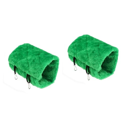 MERRYHAPY 2St tierische Höhle haustierbett pet Bed haustierfeldbett vogelkäfig käfig Haustierhängematte Warmer Vogel Papagei Vogelhütte Kuscheltiere tierische Hommock Plüsch Hängematte Green von MERRYHAPY