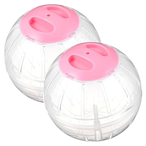 MERRYHAPY 2st Hamster Sportball Zwerghamster Haustierübung Hamster Rollt Igelrad Übungs-trainingsball Hamsterzubehör Für Käfige Hamster Sportbälle Hamster-läufer Rennmäuse-Rad Plastik von MERRYHAPY