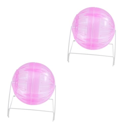 MERRYHAPY 2st Laufball Für Hamster Hamster-Gymnastikball Hamster Auto Stilles Hamsterrad Kleines Haustier Herumlaufen Igelrad Spielzeug Für Haustiere Haustier Mini Zwerghamster Rosa von MERRYHAPY