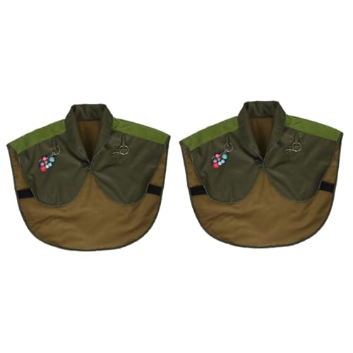 MERRYHAPY 2st Vogel-schulterschutz Riemen-schulterschutz Trainingspad Für Papageien Vogelkotschutz Taschenriemen Schultergurtpolster Papagei Und Leine Schulter-papagei-schal Green Polyester von MERRYHAPY