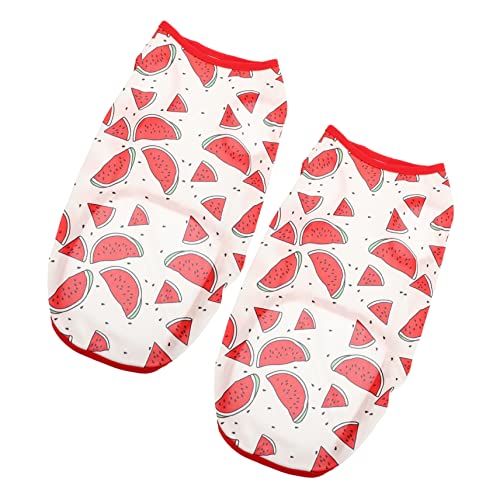 MERRYHAPY 2st Wassermelonen-haustierweste Haustierkleidung Aus Polyester Hundewesten Für Große Hunde Wassermelonen-hundehemd Welpenkleidung Für Jungen Xs-hundekleidung Hundeshirt Mesh-Weste von MERRYHAPY